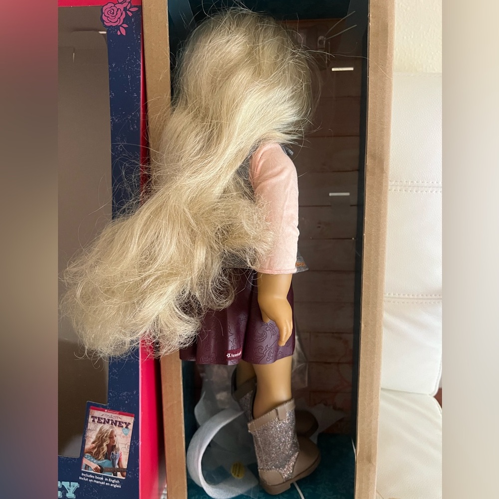 American Girl Doll with Blonde Hair and Pink Top - Picture 5 of 9
